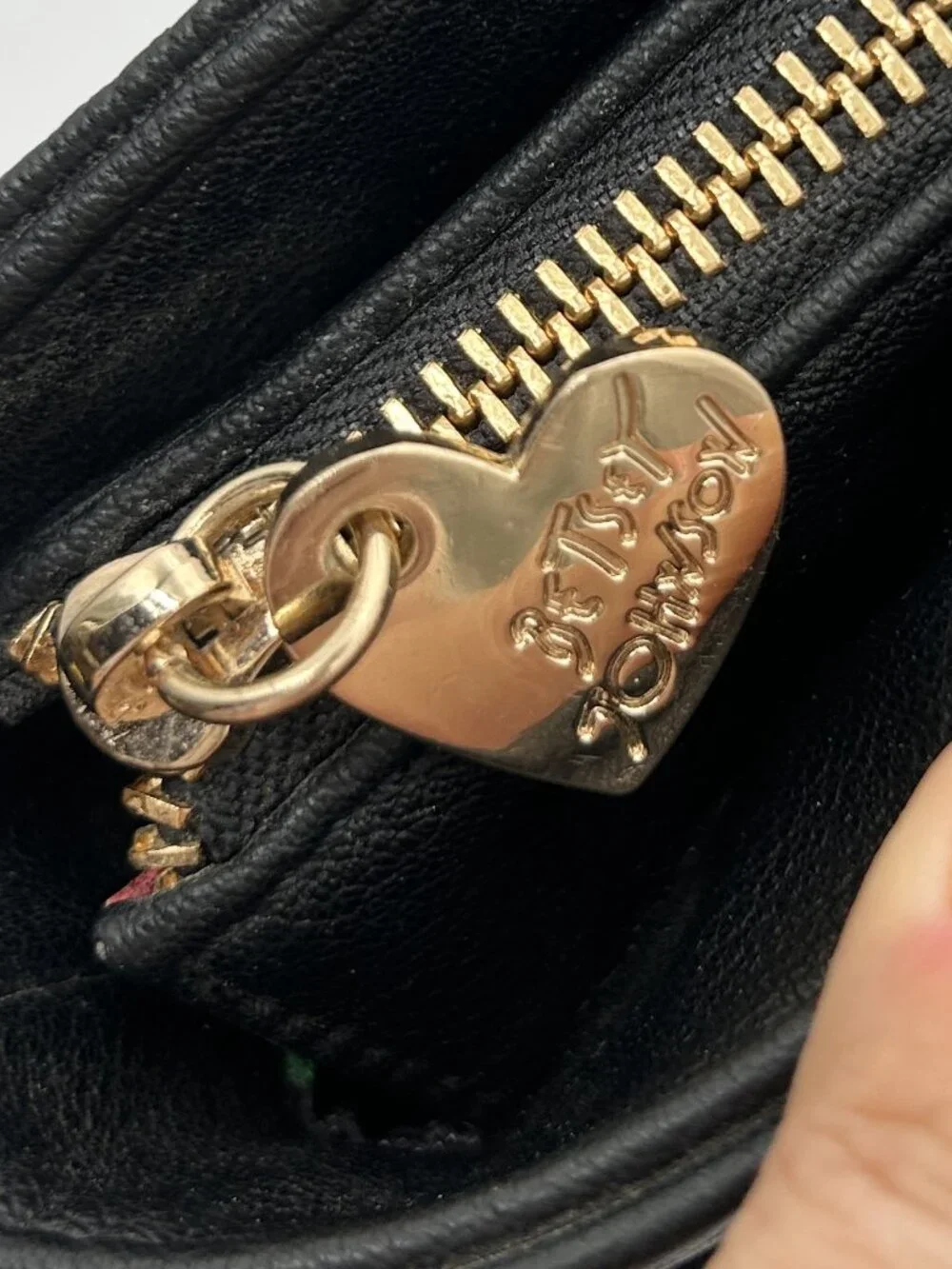 Betsey Johnson Hold Please Telephone Tote Bag - Black Snake Embossed Kitsch